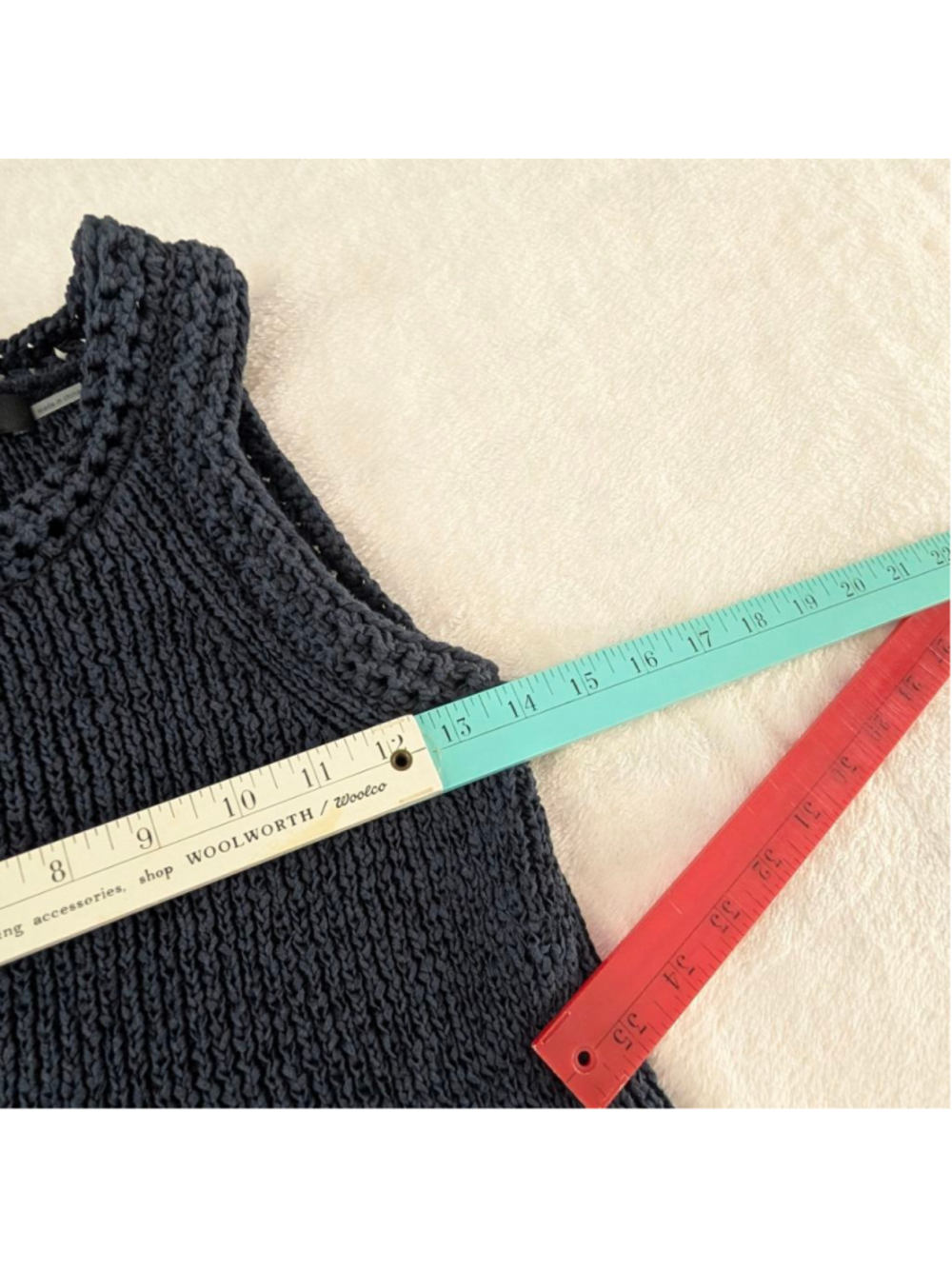 Grey Lab Ribbed Sleeveless Sweater - XS - Picture 7 of 8